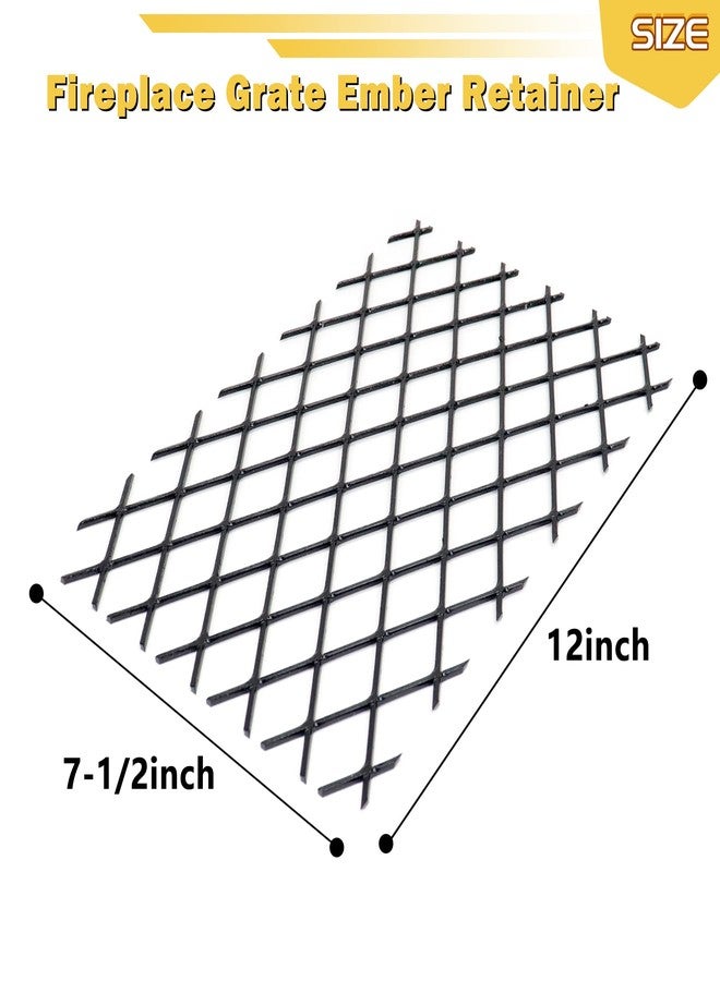 Powrocket Fireplace Grate Ember Retainer 12 x 7.5 Inch,Heavy Duty Solid Steel,Add Support to Fire Logs on Grate,Suitable for Most Indoor Fireplace and Outdoor Fire Pit - Image 2